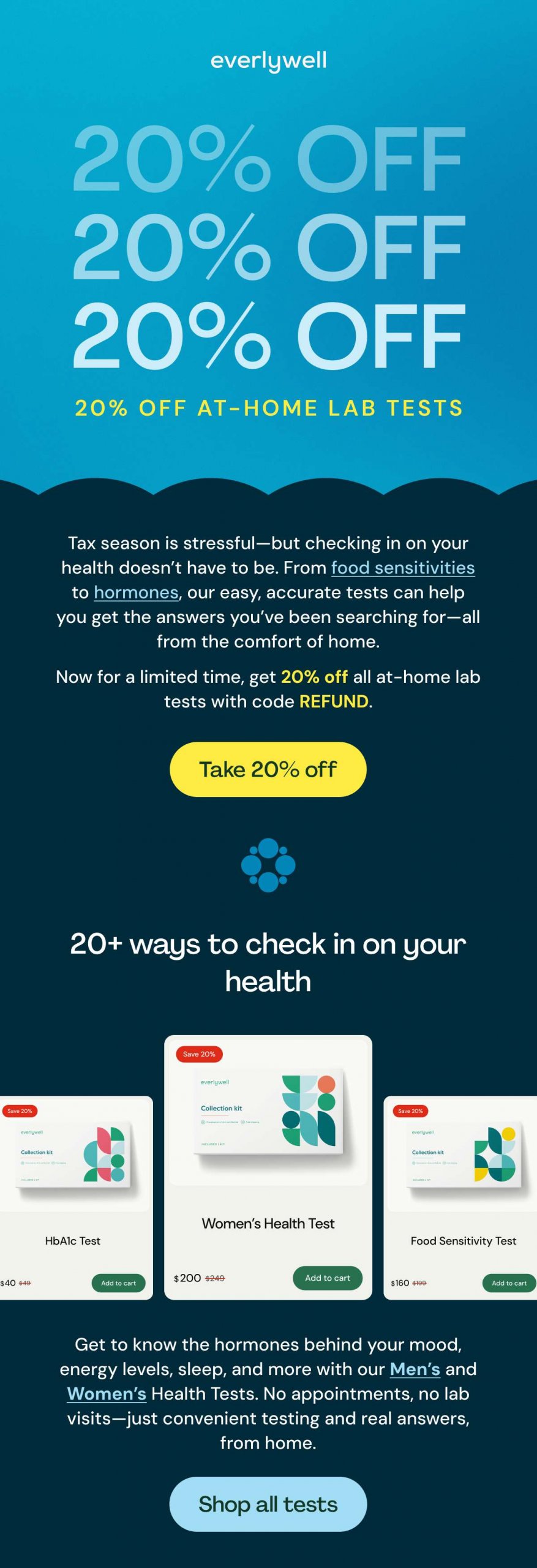 EMAIL 1: 04.15.2025 | Tax Day Promo – Exclusive – 20% off – EMAIL 1